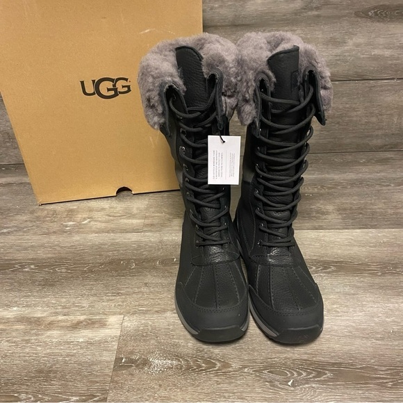 UGG | Adirondack III Tall Waterproof Snow Boots In Black NEW - Picture 3 of 12